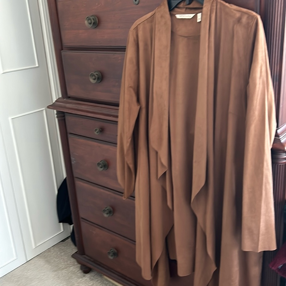 Soft Surroundings washable suede use jacket